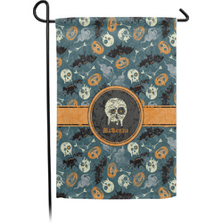 Vintage / Grunge Halloween Small Garden Flag - Single Sided w/ Name or Text