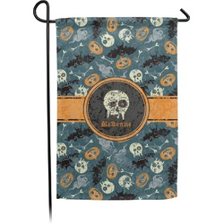 Vintage / Grunge Halloween Small Garden Flag - Double Sided w/ Name or Text