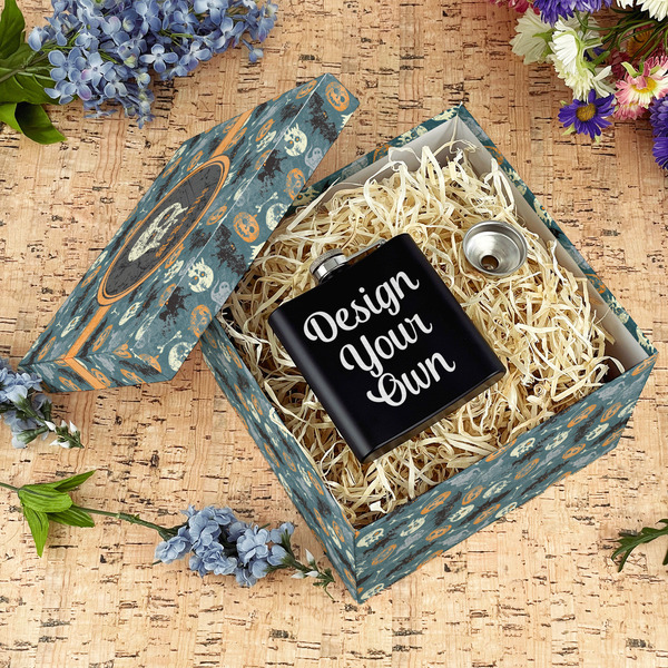 Vintage / Grunge Halloween Gift Boxes with Lid - Canvas Wrapped - Large - In Context