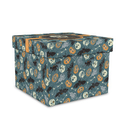 Vintage / Grunge Halloween Gift Box with Lid - Canvas Wrapped - Medium (Personalized)