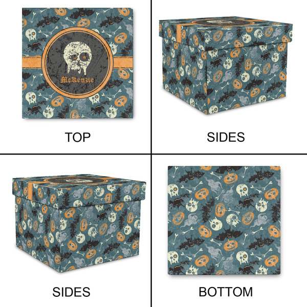 Vintage / Grunge Halloween Gift Boxes with Lid - Canvas Wrapped - Small - Approval