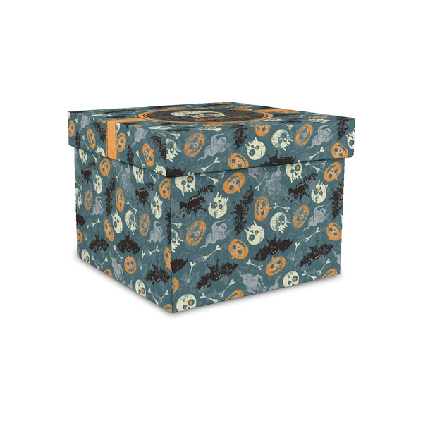 Custom Vintage / Grunge Halloween Gift Box with Lid - Canvas Wrapped - Small (Personalized)