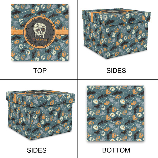 Vintage / Grunge Halloween Gift Boxes with Lid - Canvas Wrapped - X-Large - Approval