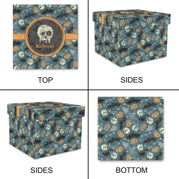 Vintage / Grunge Halloween Gift Boxes with Lid - Canvas Wrapped - XX-Large - Approval