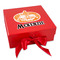 Vintage / Grunge Halloween Gift Boxes with Magnetic Lid - Red - Front