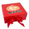 Vintage / Grunge Halloween Gift Box with Magnetic Lid - Red (Personalized)