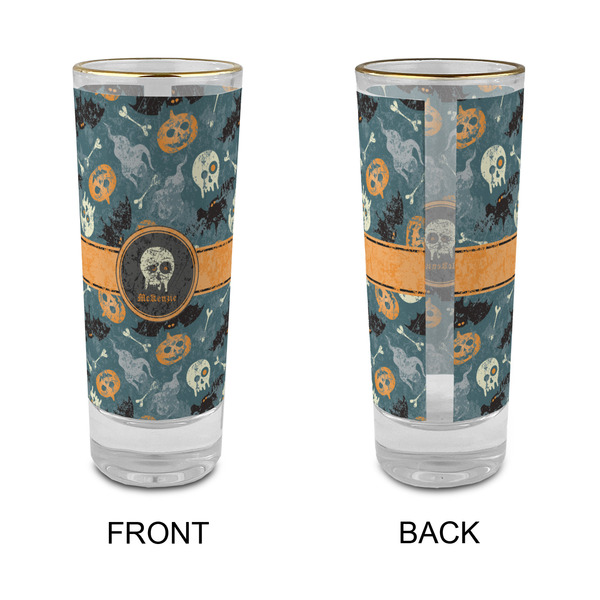 Vintage / Grunge Halloween Glass Shot Glass - 2 oz - Single - APPROVAL
