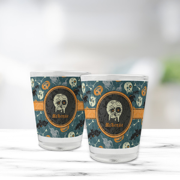 Vintage / Grunge Halloween Glass Shot Glass - Standard - LIFESTYLE