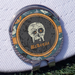 Vintage / Grunge Halloween Golf Ball Marker - Hat Clip
