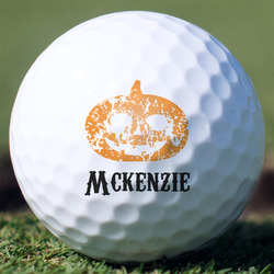 Vintage / Grunge Halloween Golf Balls - Non-Branded - Set of 3 (Personalized)