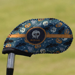Vintage / Grunge Halloween Golf Club Iron Cover (Personalized)