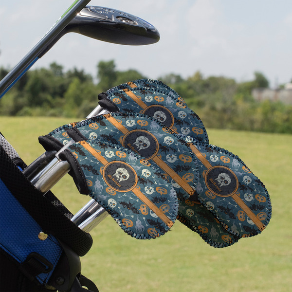 Custom Vintage / Grunge Halloween Golf Club Iron Cover - Set of 9 (Personalized)