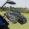 Vintage / Grunge Halloween Golf Club Cover - Set of 9 - On Clubs