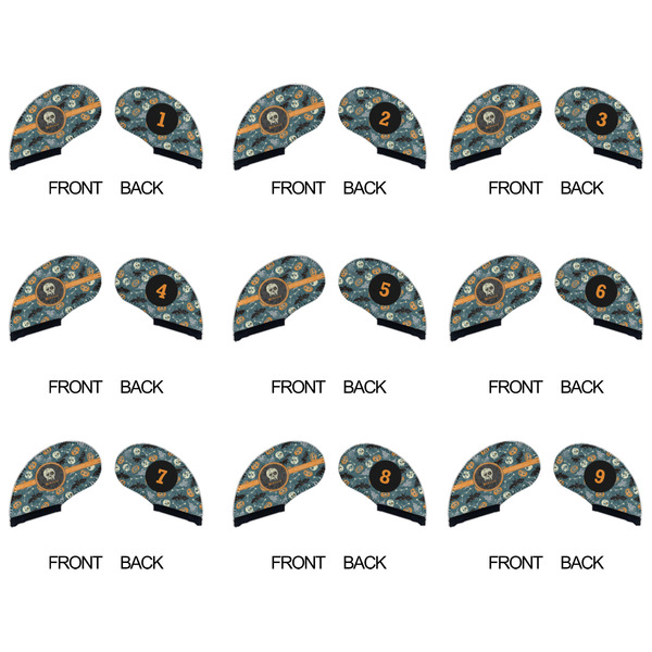 Vintage / Grunge Halloween Golf Club Covers - APPROVAL (set of 9)