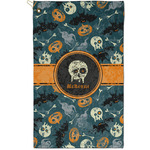 Vintage / Grunge Halloween Golf Towel - Poly-Cotton Blend - Small w/ Name or Text