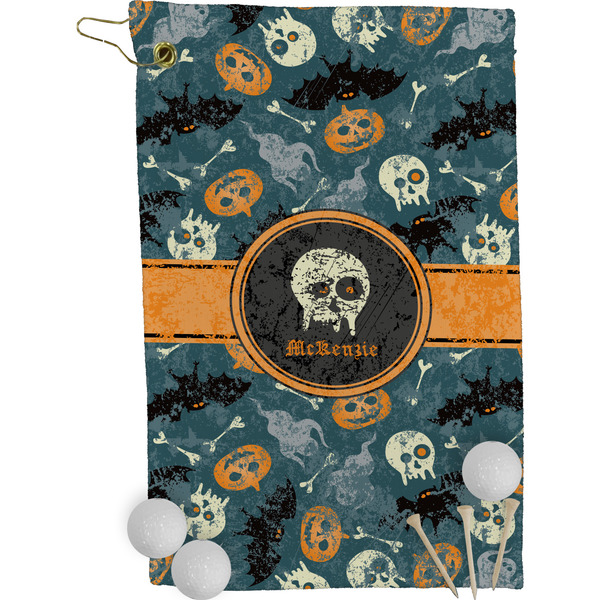 Vintage / Grunge Halloween Golf Towel (Personalized)