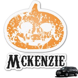 Vintage / Grunge Halloween Graphic Car Decal (Personalized)