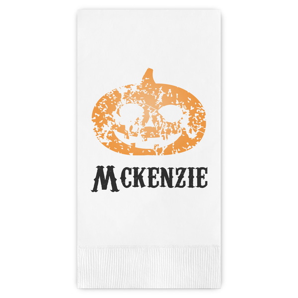Custom Vintage / Grunge Halloween Guest Napkins - Full Color - Embossed Edge (Personalized)