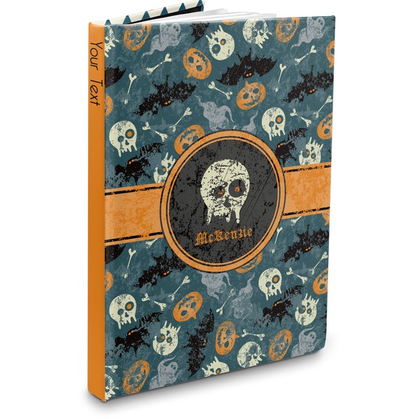 Custom Vintage / Grunge Halloween Hardbound Journal - 7.25" x 10" (Personalized)