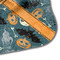 Vintage / Grunge Halloween Hooded Baby Towel- Detail Corner