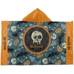 Vintage / Grunge Halloween Kids Hooded Towel (Personalized)