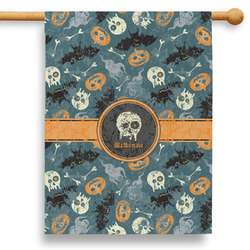 Vintage / Grunge Halloween 28" House Flag (Personalized)
