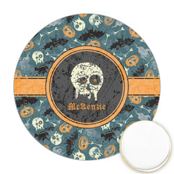 Vintage / Grunge Halloween Printed Cookie Topper - Round (Personalized)