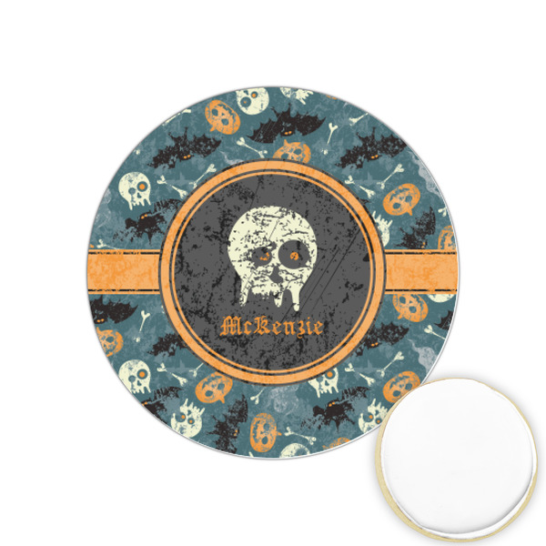 Custom Vintage / Grunge Halloween Printed Cookie Topper - 1.25" (Personalized)