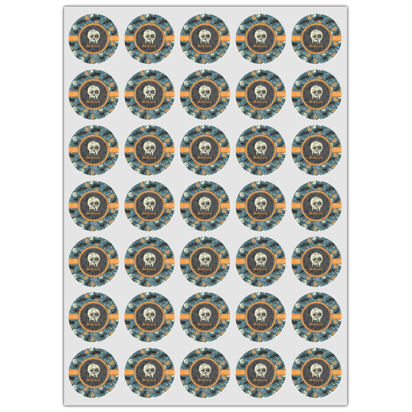 Vintage / Grunge Halloween Icing Circle - XSmall - Set of 35