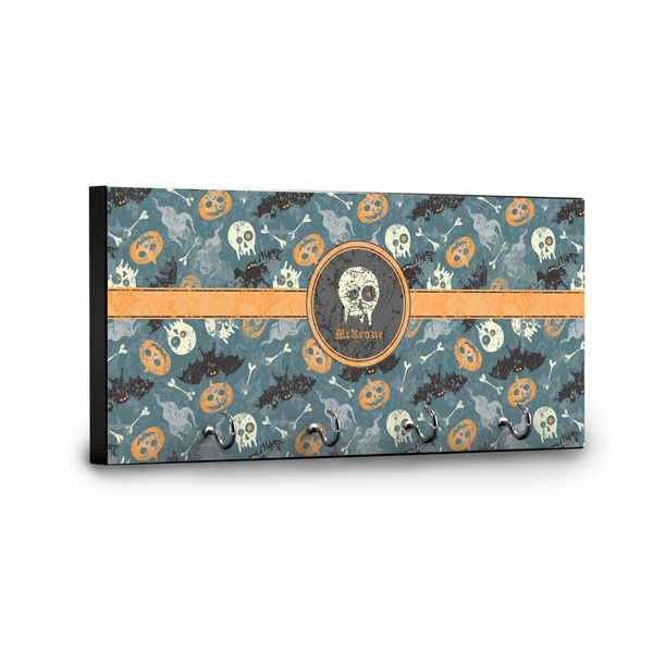 Vintage / Grunge Halloween Key Hanger - Front View with Hooks