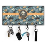 Vintage / Grunge Halloween Key Hanger w/ 4 Hooks w/ Graphics and Text