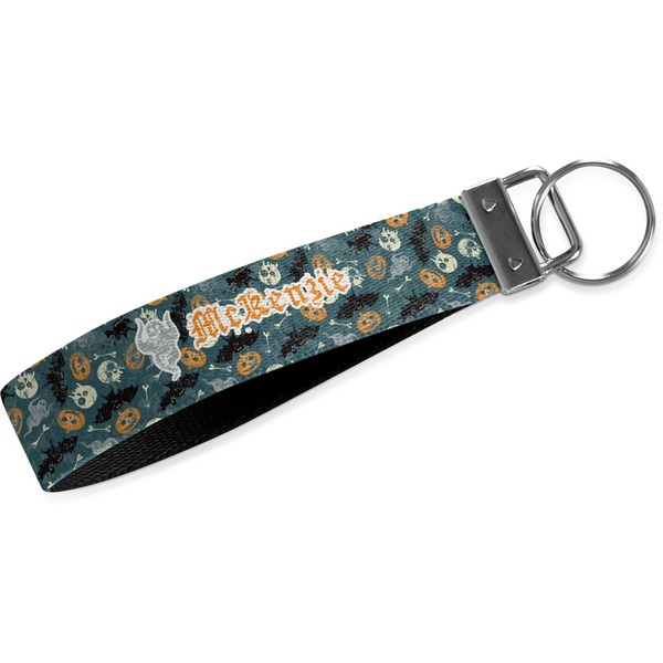 Custom Vintage / Grunge Halloween Wristlet Webbing Keychain Fob (Personalized)