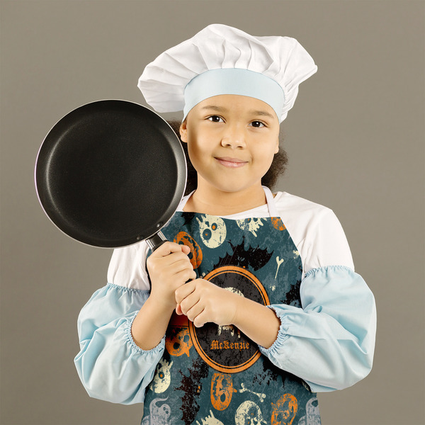 Vintage / Grunge Halloween Kid's Aprons - Medium - Lifestyle