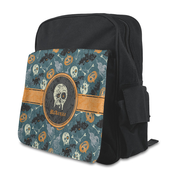 Custom Vintage / Grunge Halloween Preschool Backpack (Personalized)