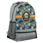 Vintage / Grunge Halloween Backpack - Grey (Personalized)