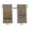 Vintage / Grunge Halloween Large Burlap Gift Bag - Front & Back (Personalized)