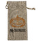 Vintage / Grunge Halloween Large Burlap Gift Bag - Front (Personalized)