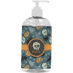Vintage / Grunge Halloween Plastic Soap / Lotion Dispenser (16 oz - Large - White) (Personalized)