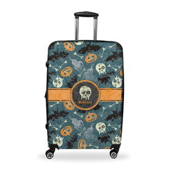 Vintage / Grunge Halloween Suitcase - 28" Large - Checked w/ Name or Text