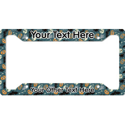Vintage / Grunge Halloween License Plate Frame - Style A (Personalized)