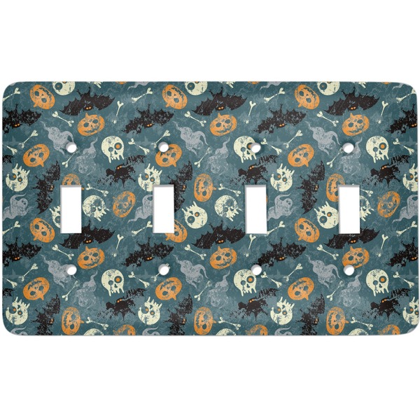 Custom Vintage / Grunge Halloween Light Switch Cover (4 Toggle Plate)