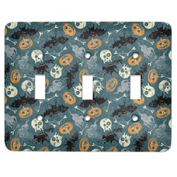 Vintage / Grunge Halloween Light Switch Cover (3 Toggle Plate)