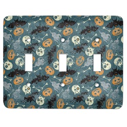 Vintage / Grunge Halloween Light Switch Cover (3 Toggle Plate)