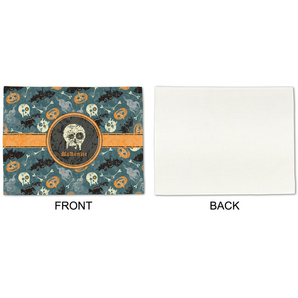 Vintage / Grunge Halloween Linen Placemat - APPROVAL Single (single sided)