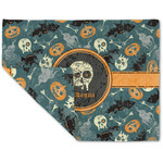 Vintage / Grunge Halloween Double-Sided Linen Placemat - Single w/ Name or Text