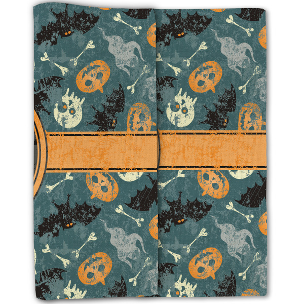Vintage / Grunge Halloween Linen Placemat - Folded Half (double sided)