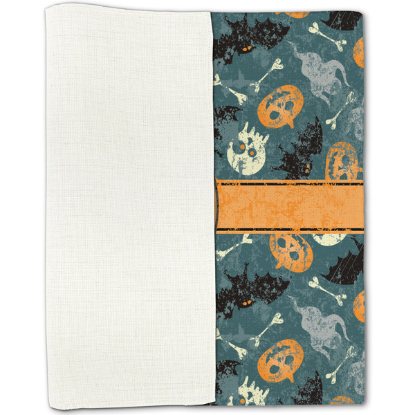 Vintage / Grunge Halloween Linen Placemat - Folded Half