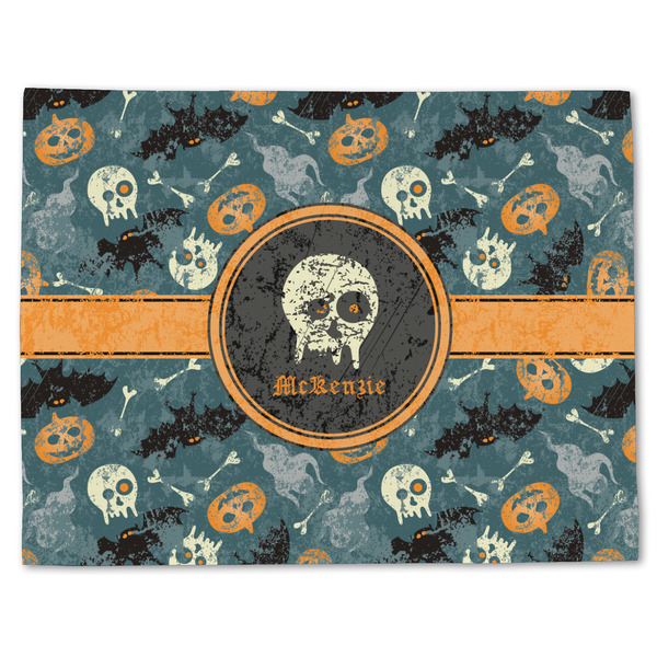 Custom Vintage / Grunge Halloween Single-Sided Linen Placemat - Single w/ Name or Text