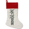 Vintage / Grunge Halloween Red Linen Stocking (Personalized)
