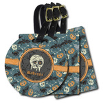 Vintage / Grunge Halloween Plastic Luggage Tag (Personalized)